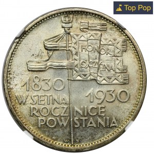 Banner, 5 zlatých 1930 - NGC MS65+ - plytká známka - VÝBORNÝ