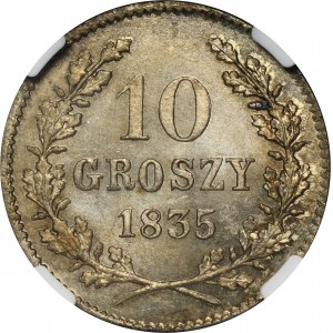 Wolne Miasto Kraków, 10 groszy 1835 - NGC MS63