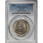 10 złotych 1964 Kazimierz Wielki - PCGS MS66 - wypukły napis na awersie