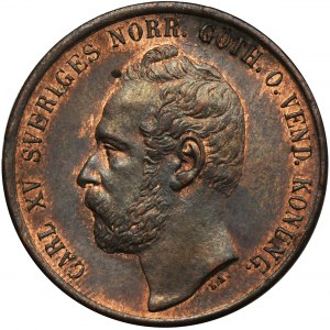 Švédsko, Karel XV, 5 Öre Stockholm 1864