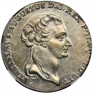 Poniatowski, 6 zl. toliarov Varšava 1795 - NGC UNC DETAILS - Variant 37.b1