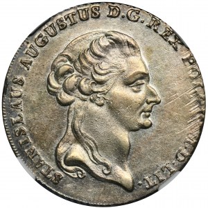 Poniatowski, Thaler 6 zloty Warsaw 1795 - NGC UNC DETAILS