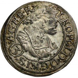 Schlesien, Habsburger Herrschaft, Leopold I., 3 Krajcary Wrocław 1669 SHS