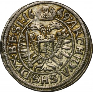 Slezsko, Habsburkové, Leopold I., 3 Krajcary Wrocław 1669 SHS