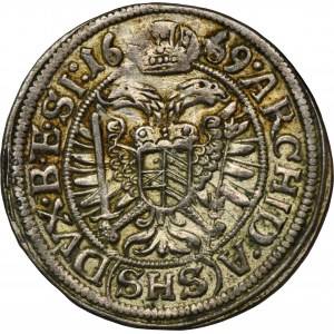 Schlesien, Habsburger Herrschaft, Leopold I., 3 Krajcary Wrocław 1669 SHS