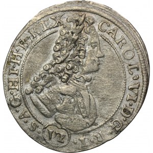 Slezsko, Habsburkové, Karel VI., 6 krajcarů Vratislav 1714 - změna nominálu