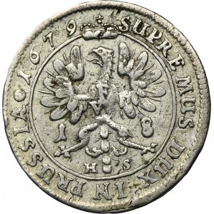 Germany, Brandenburg-Prussia, Frederic Wilhelm, 18 groschen Konigsberg 1679 HS