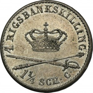 Dänemark, Christian VIII, 4 Rigsbankskilling Kopenhagen 1841 FK