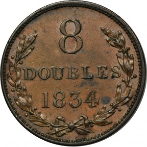 Vereinigtes Königreich, Guernsey, Victoria, 8 Doubles Handsworth 1834