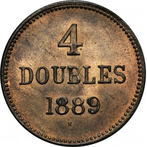 Vereinigtes Königreich, Guernsey, Victoria, 4 Doubles Birmingham 1889 H