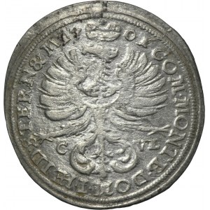 Slezsko, Olešnické knížectví, Krystian Ulryk, 3 Krajcary Olesnica 1701 CLV - RARE