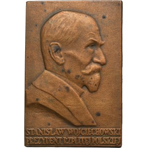 Plaketa Stanisław Wojciechowski 1926 - Aumiller, signováno