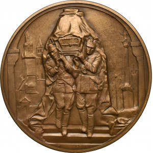Medal na rocznicę śmierci Józefa Piłsudskiego 1936 - Ostrowski, sygnowany