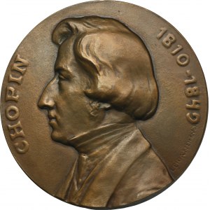 Medal to commemorate the 100th anniversary of Fryderyk Chopin's birth 1909 - VERY RARE