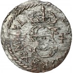 Zygmunt III Waza, Szeląg Wilno 1614 - RZADSZY, odwrócone E w REX, ex. Marzęta