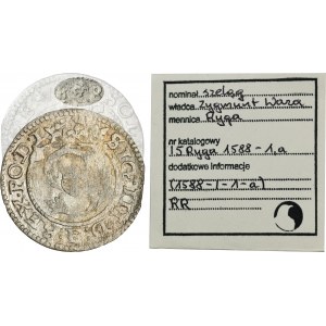 Sigismund III Vasa, Schilling Riga 1588 - RARE, ex. Marzęta