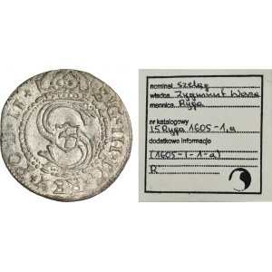 Sigismund III Vasa, Schilling Riga 1605 - RARE, ex. Marzęta