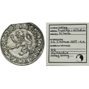 Duchy of Courland, Friedrich and Wilhelm Kettler, Schilling Mitau 1605 - RARE, ex. Marzęta