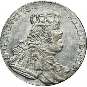 Augustus III Sasko, Ort Leipzig 1754 EC - RARE