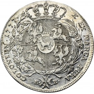 Poniatowski, Thaler Warschau 1777 EB - RARE, LITU