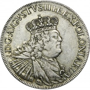 Augustus III of Poland, Thaler Leipzig 1755 EDC