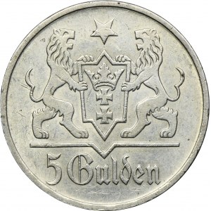 Free City of Danzig, 5 gulden 1923