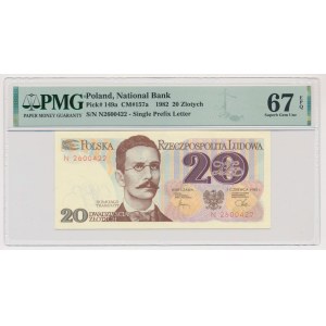 20 złotych 1982 - N - PMG 67 EPQ