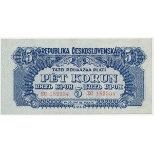Czechosłowacja, 5 koron 1944