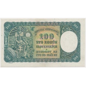Czechoslovakia, 100 Korun 1940 - with adhesive stamp -