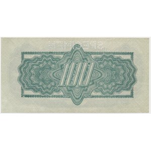 Czechoslovakia, 100 Korun 1944 - SPECIMEN - with adhesive stamp -