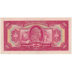 Slovakia, 500 Korun 1929 - with overprint -