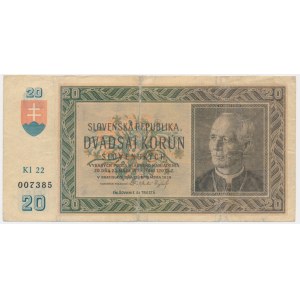 Slovensko, 20 korún 1939