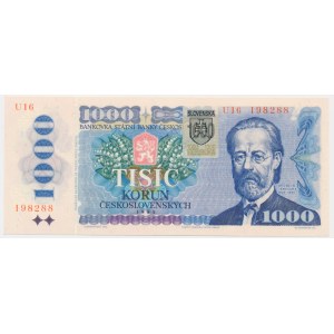 Slovensko, 1 000 korún 1985 - s pečiatkou -.