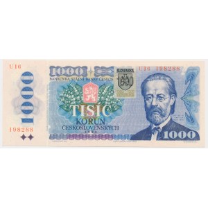 Slovakia, 1.000 Korun 1985 - with adhesive stamp -
