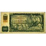 Slovakia, 100 Korun 1961 - with adhesive stamp -