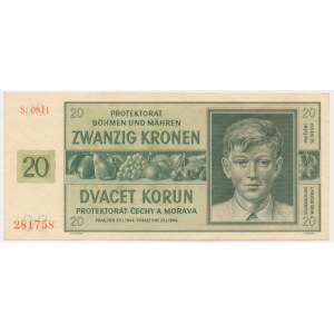 Böhmen und Mähren, 20 Kronen 1944