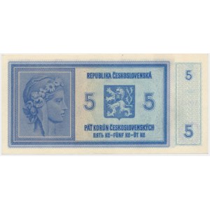Czechy i Morawy, 5 koron (1939-45) - ze stemplem -