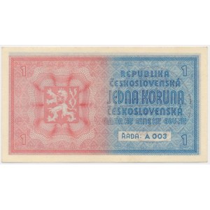 Czechy i Morawy, 1 korona (1939) - ze stemplem -