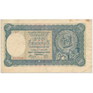 Slovensko, 100 korun 1940 - 2. vydání -