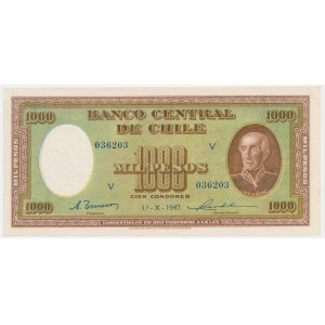 Čile, 1 000 peso 1947