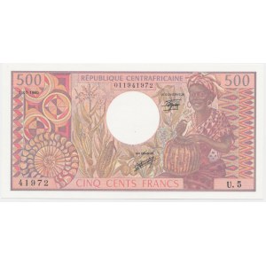 Čadská republika, 500 frankov 1980