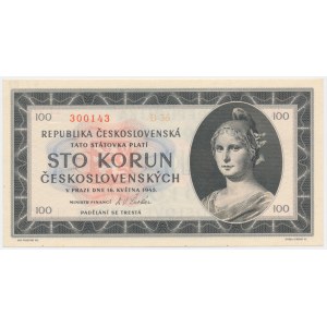 Czechoslovakia, 100 Korun 1945