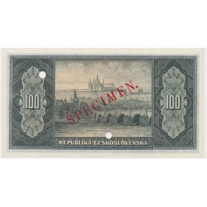 Czechoslovakia, 100 Korun (1945) - SPECIMEN -