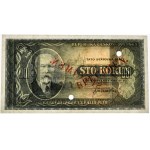 Czechosłowacja, 100 koron (1945) - WZÓR -