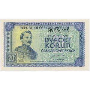 Czechosłowacja, 20 koron (1945)