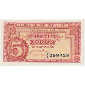 Tschechoslowakei, 5 Kronen (1945)