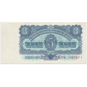 Tschechoslowakei, 3 Kronen 1961