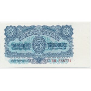 Tschechoslowakei, 3 Kronen 1953