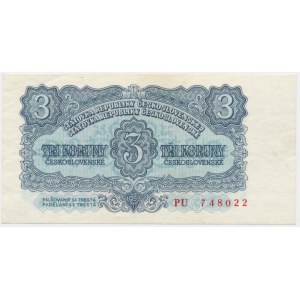 Tschechoslowakei, 3 Kronen 1953