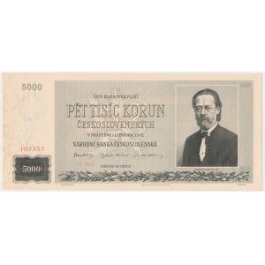 Czechosłowacja, 5.000 koron 1945